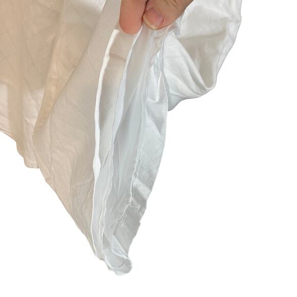 Nikki Valenti Linen 2 Piece Set Top & Pants Size 18 White Plus Size - Picture 6 of 7